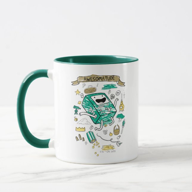 Caneca Tempo de Aventura | "Awesomatude" BMO Sketch (Esquerda)