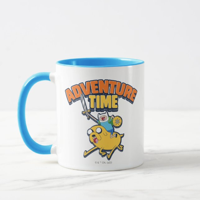 Caneca Tempo de Aventura | Finn Riding Jake (Esquerda)