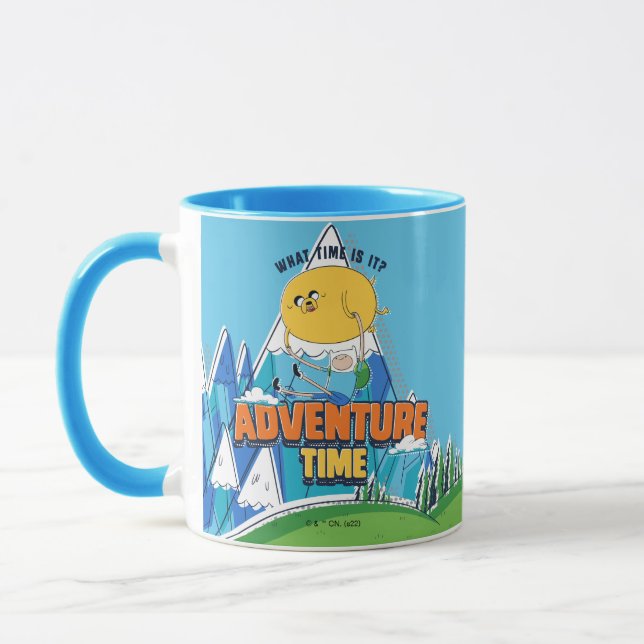 Caneca Tempo de Aventura | Jake Flutuando Com Finn (Esquerda)