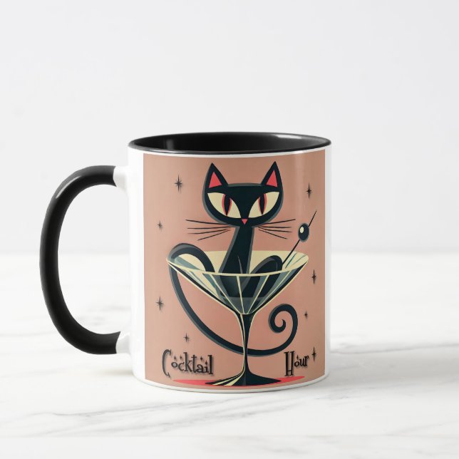 Caneca Tempo de Futuro Atômico, Black Cat Martini (Esquerda)