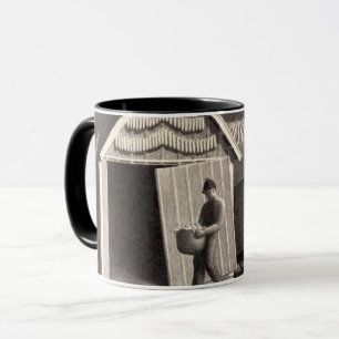 Caneca Tempo de Semente e Colheita de Grant Wood