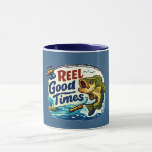Caneca Tempo Divertido de Pesca Presente Engraçado para