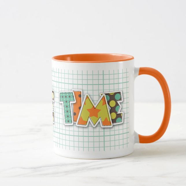 Caneca "Tempo do Café" - Recortar Letras de Corte Mug (Direita)