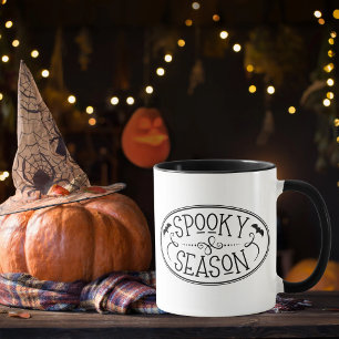 Caneca Temporada Assustadora Morcegos Vintage Halloween