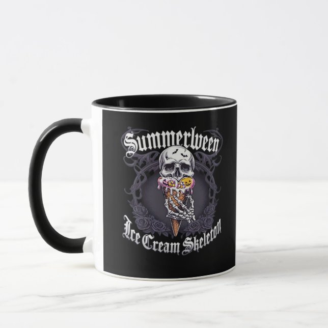 Caneca Tendência Clássica de Esqueleto de Summerween IceC (Esquerda)