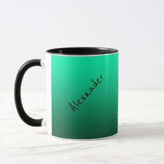 Caneca Tendência de cor pura contraste verde abstrato bri