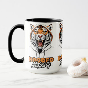 Caneca Tendência de Correspondência   Tigre em um Hoodie