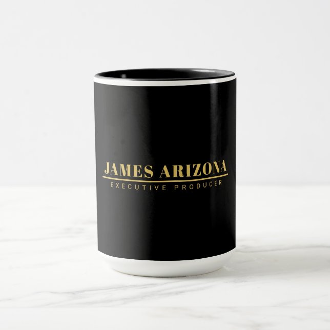 Caneca Tendência profissional Dourada mínima moderna e ne (Centro)
