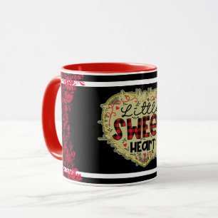 Caneca Tendy Little Heart Glitter Dia de os namorados Mug