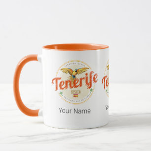 Caneca Tenerife e Papagaio Canárias Espanha Vintage