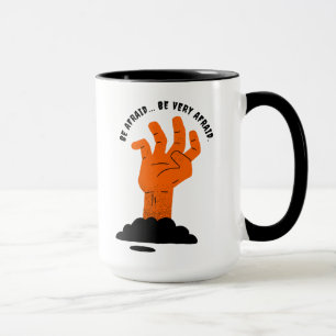 Caneca Tenha Medo Do Sono Negro Do Solo De Mão Laranja As