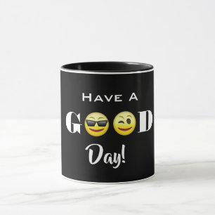 Caneca "Tenha Um Bom Dia" Emojis