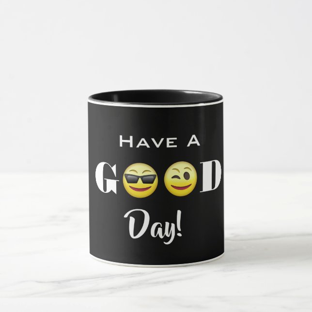 Caneca "Tenha Um Bom Dia" Emojis (Centro)