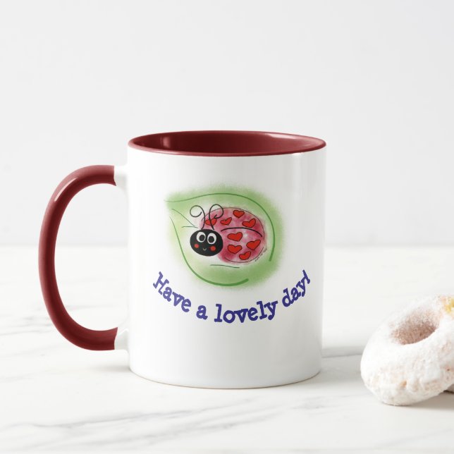 Caneca Tenha um dia bonito! (Com Donut)