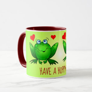 Caneca Tenha um Dia Saltitante Divertido Com Sapos de Des