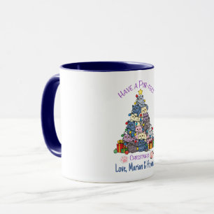 Caneca Tenha um Natal Per-feito Amantes de Gatos
