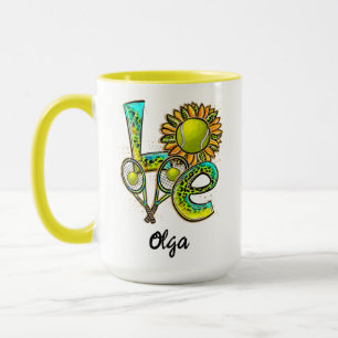 Caneca Tenis Personalizado Amor Feliz Dia do Tênis