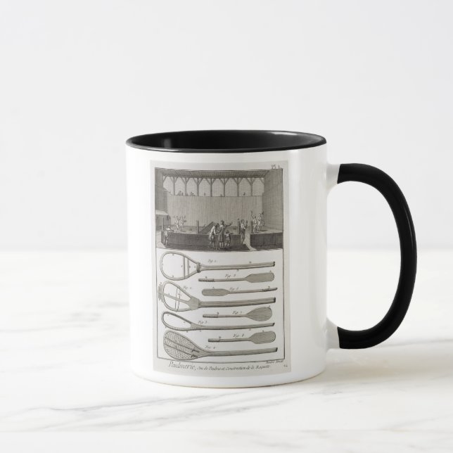 Caneca Tênis real e a construção das raquetes, de (Direita)