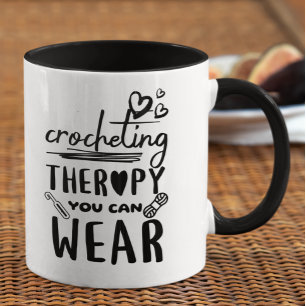 Caneca Terapêutica De Crocheting Você Pode Vestir Mug Eng