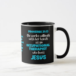 Caneca TERAPÊUTICA PROFISSIONAL-cristã OT Proverbs 31