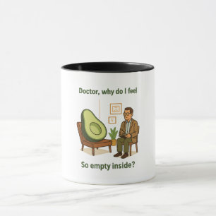 Caneca Terapia de Abacate Por Que Estou Vazio Por Dentro
