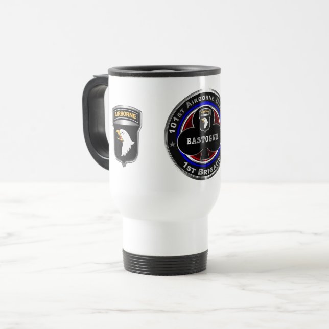 Caneca Térmica 1010Brigada de ruas da Divisão 1rua "Bastogne" (Frente Esquerda)