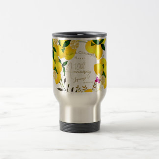 Caneca Térmica 10th Wedding Anniversary Summer Lemon Squeeze 