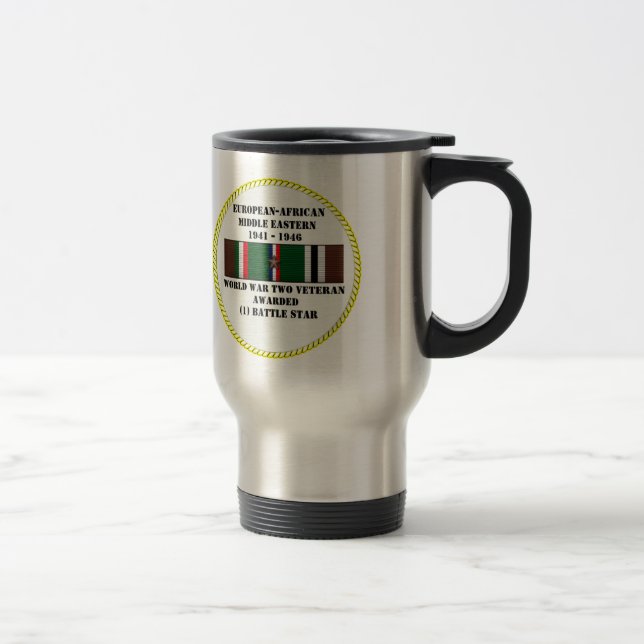 CANECA TÉRMICA 1 ESTRELA DE BATALHA/VETERAN DA II GUERRA MUNDIAL (Direita)