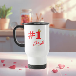 Caneca Térmica #1 Mom Love Personalized Travel Mug