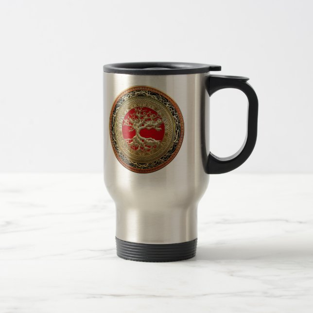 Caneca Térmica [200] Treasure Trove: Celtic Tree of Life [Dourado (Direita)