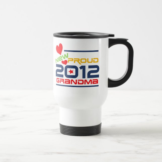 Caneca Térmica 2012 t-shirt e presentes orgulhosos da avó (Direita)