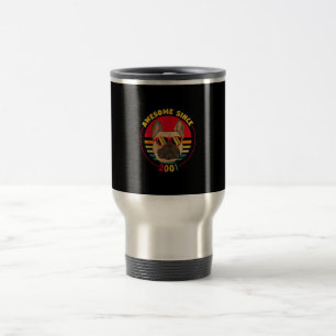 Caneca Térmica 20 de aniversário do buldogue francês incrível 