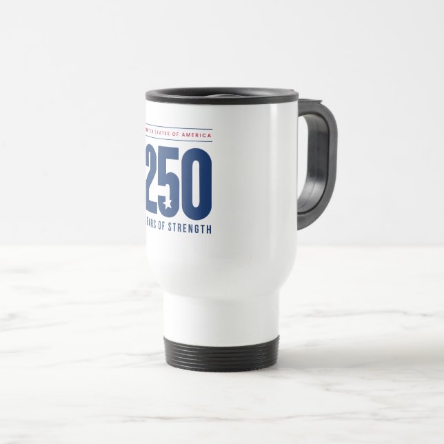 Caneca Térmica 250 Anos de Força (Frente Esquerda)