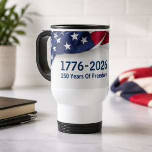 Caneca Térmica 250 Anos De Liberdade 1776 Bandeira Americana