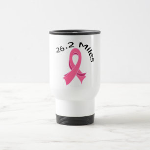 Caneca Térmica 26,2 da maratona milhas de cancro da mama da fita