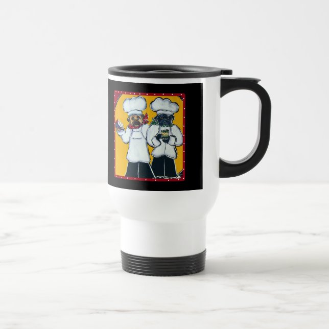 Caneca Térmica 2 Chef Pugs (Direita)