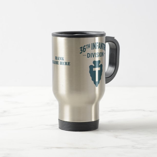 Caneca Térmica 36th Crachá da divisão de infantaria (Frente Esquerda)