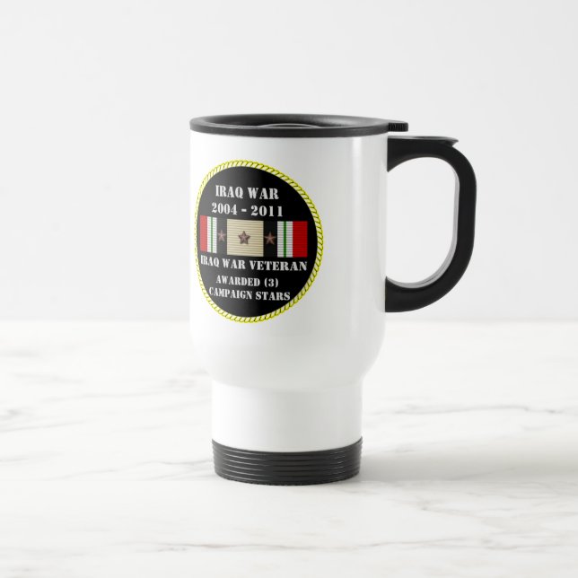 CANECA TÉRMICA 3 ESTRELAS DE CAMPANHA IRAQUE WAR VETERAN (Direita)