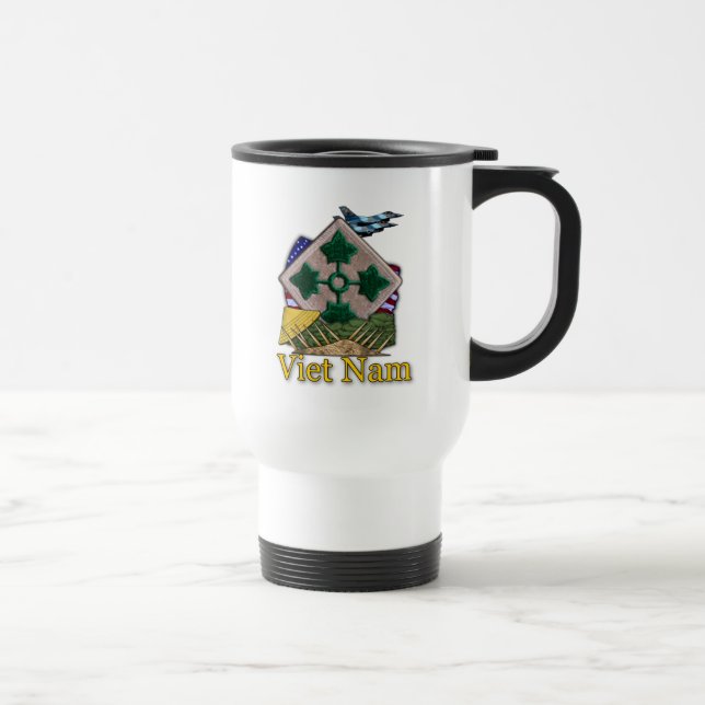 Caneca Térmica 4ª divisão de infantaria veteranos vietnam vets Mu (Direita)