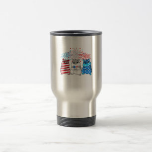 Caneca Térmica 4º De Julho Bandeira Americana Happy Guiné Pig
