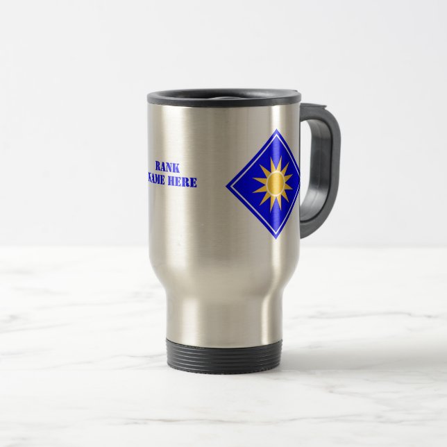 Caneca Térmica 40ª Divisão de Infantaria Militar dos Estados Unid (Frente Esquerda)