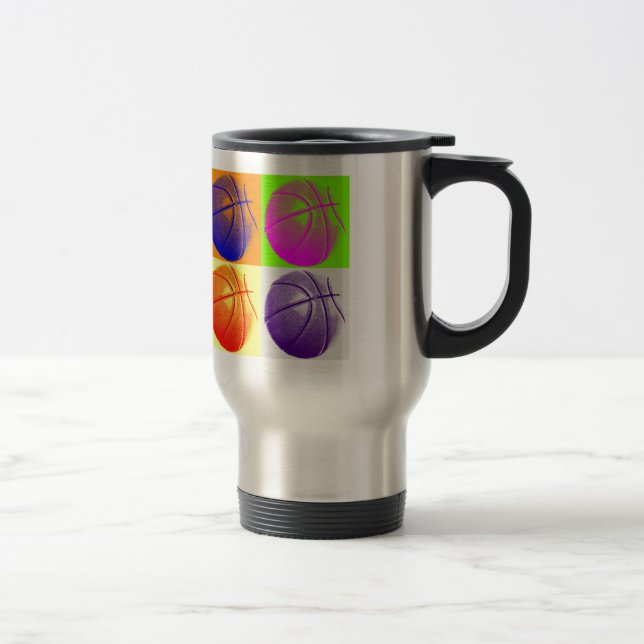 Caneca Térmica 4 Cores de basquete de Pop (Direita)