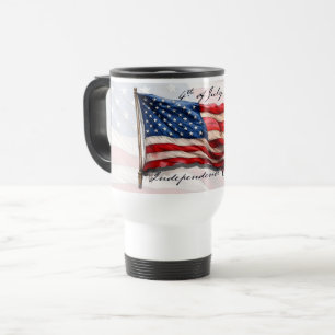 Caneca Térmica 4 de julho - Celebrar com a bandeira dos EUA