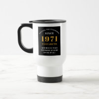 50º Aniversário de 1971 Dourado por sua personaliz