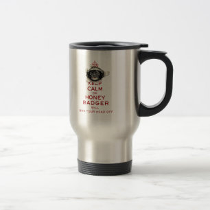 Caneca Térmica [54] Mantenha a calma ou o texugo de mel…