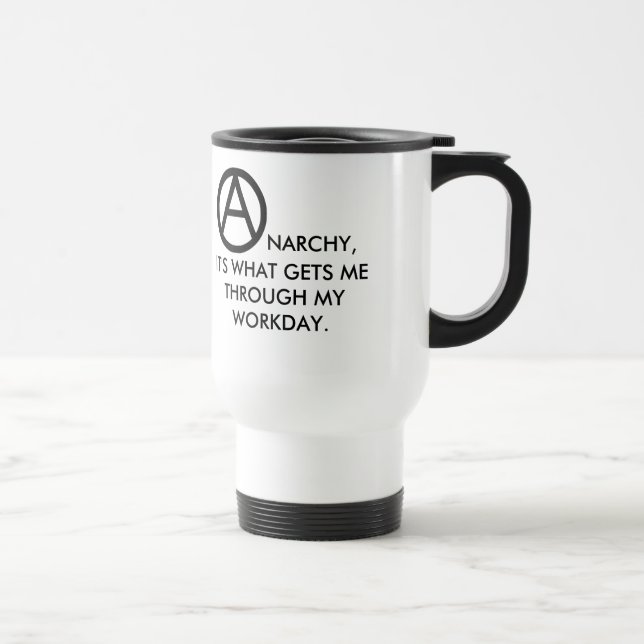 Caneca Térmica A anarquia obtem-me com o workday. (Direita)