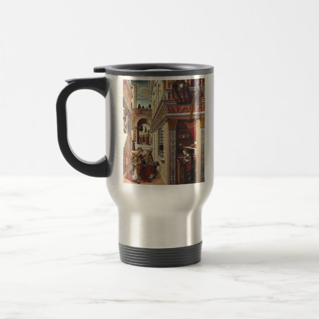 Caneca Térmica A Anunciação Carlo Crivelli Arte Renascentista (Esquerda)