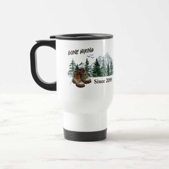 Caneca Térmica A aposentadoria foi caminhando para as montanhas a (Esquerda)