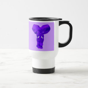 Caneca Térmica A arte roxa em camisas de T, bebê do elefante