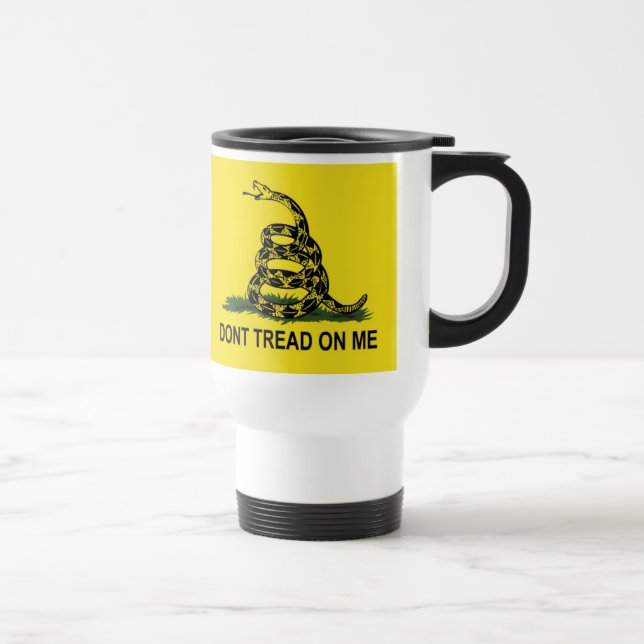 Caneca Térmica A bandeira de Gadsden não pisa em mim (Direita)